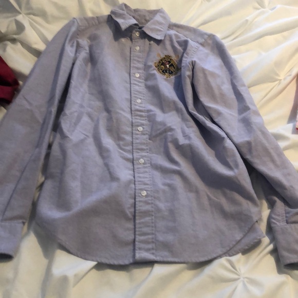 Ralph Lauren Tops - Blue Ralph Lauren button down with emblem